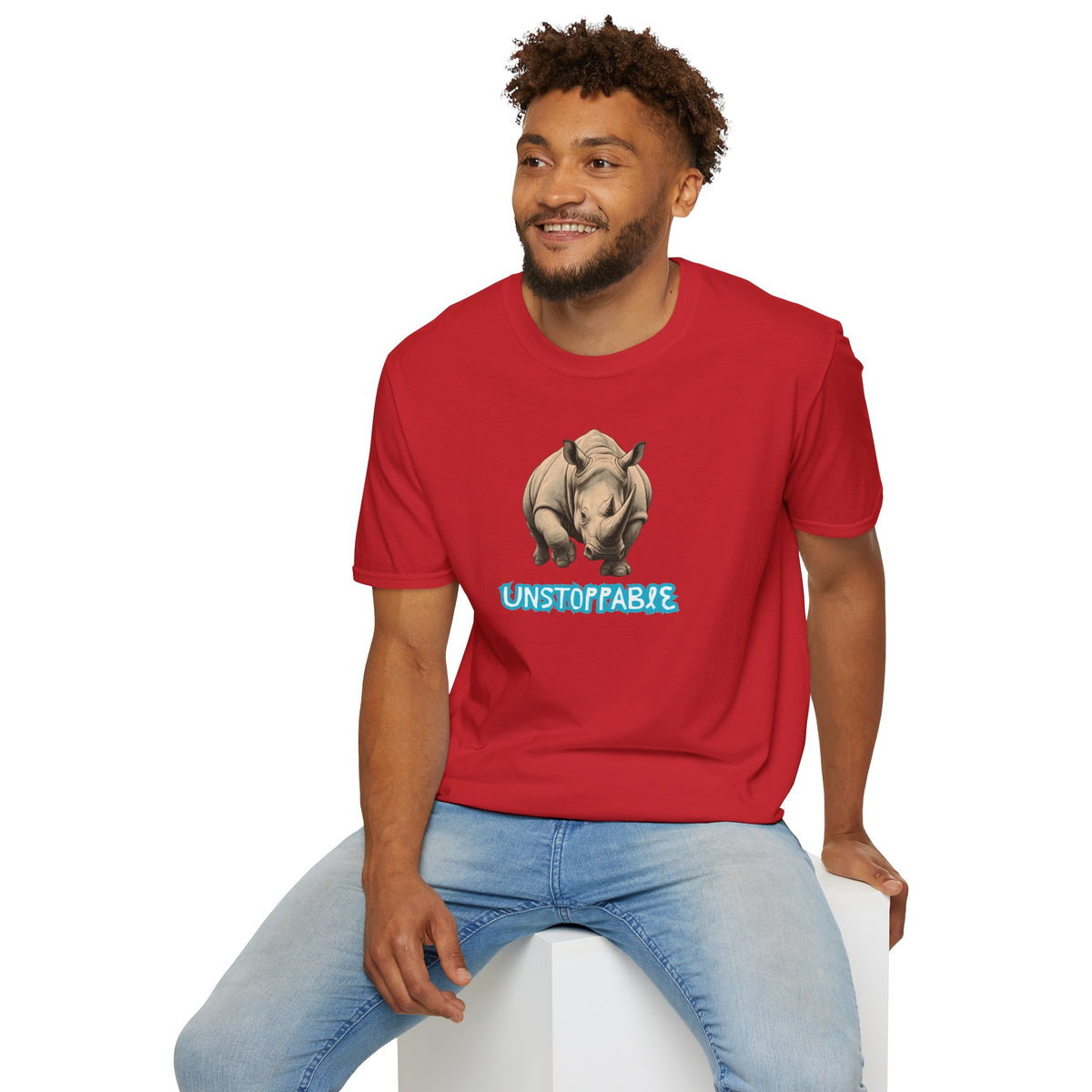 UNSTOPPABLE Rhino T-Shirt Premium Design SKIALFA Unisex
