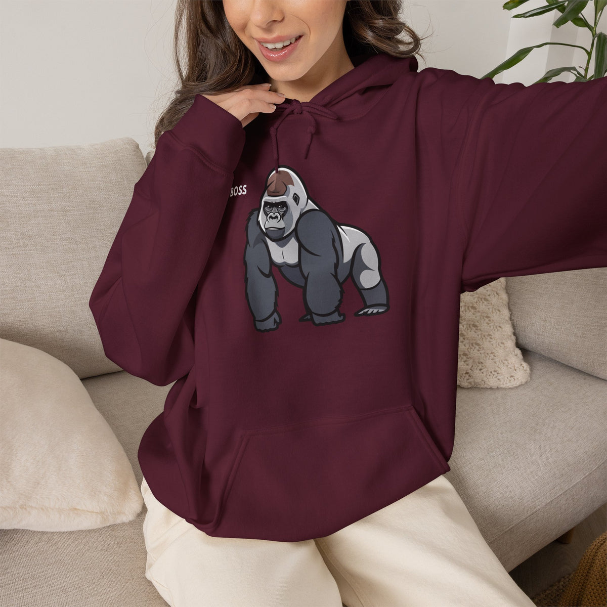 BOSS Gorilla Hoodie Premium Design SKIALFA Unisex