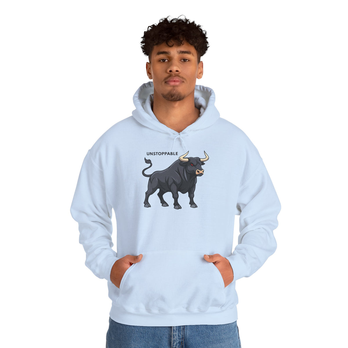 UNSTOPPABLE Bull Hoodie Premium Design SKIALFA Unisex