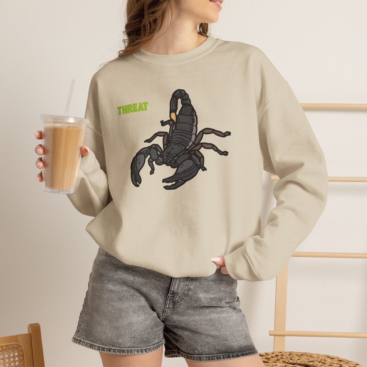 THREAT Scorpion Sweatshirt Premium Design SKIALFA Unisex