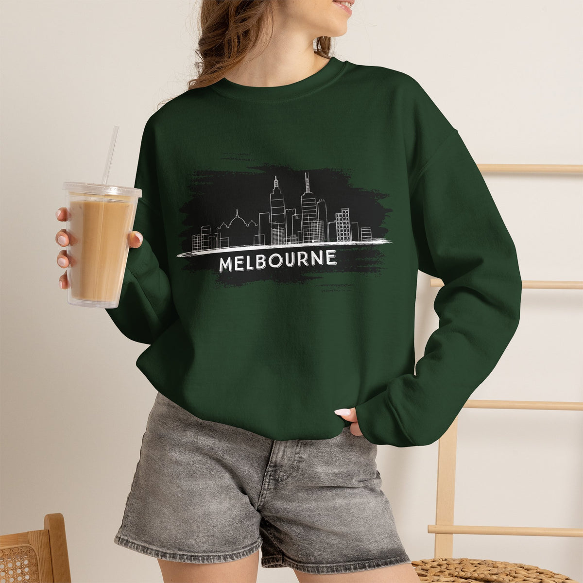 Melbourne Sweatshirt Premium Design SKIALFA Unisex