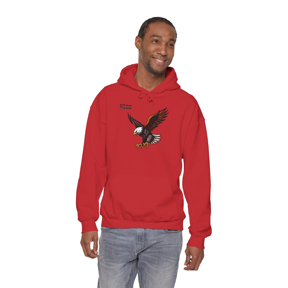 RISE Eagle Hoodie Premium Design SKIALFA Unisex