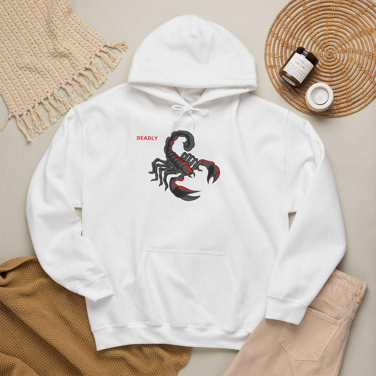 DEADLY Scorpion Hoodie Premium Design SKIALFA Unisex
