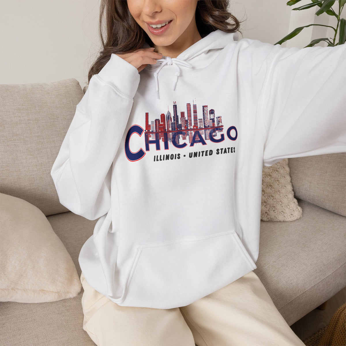 CHICAGO Hoodie Premium Design SKIALFA Unisex