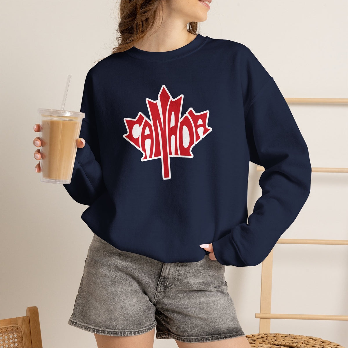 CANADA Leaf Sweatshirt Premium Design SKIALFA Unisex