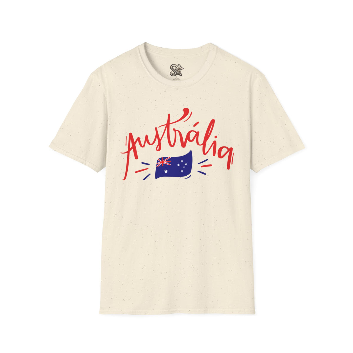Australia Script Flag T-Shirt Premium Design SKIALFA Unisex