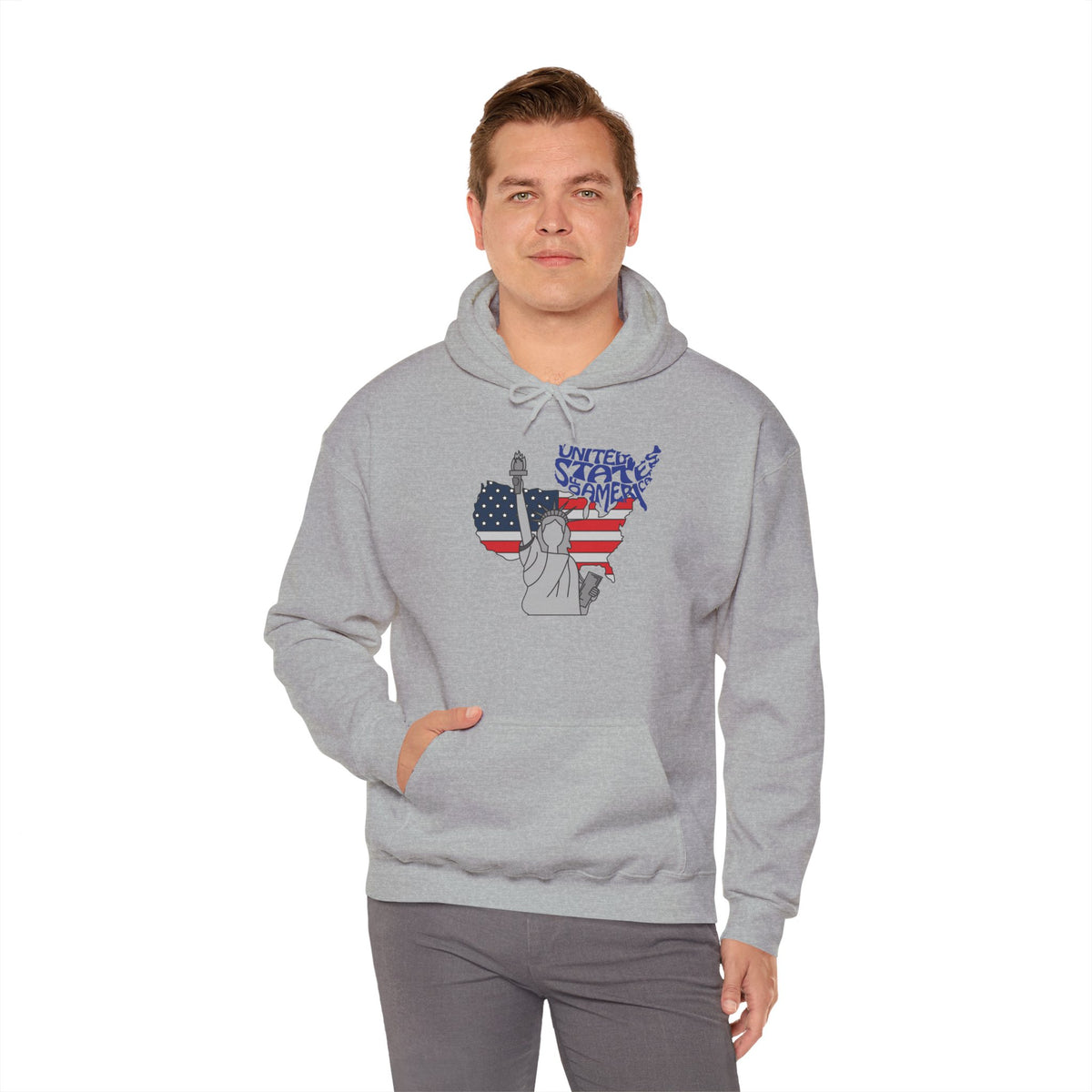 USA Flag Hoodie Premium Design SKIALFA Unisex