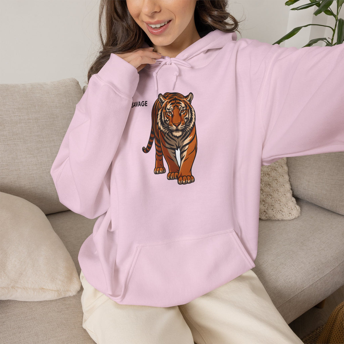SAVAGE Tiger Hoodie Premium Design SKIALFA Unisex