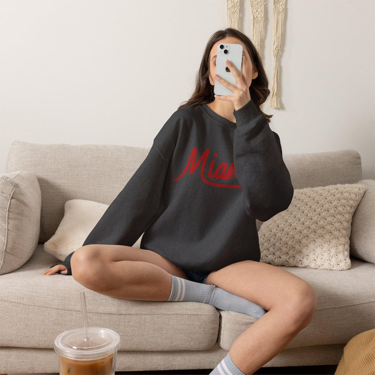 Miami Sweatshirt Premium Design SKIALFA Unisex