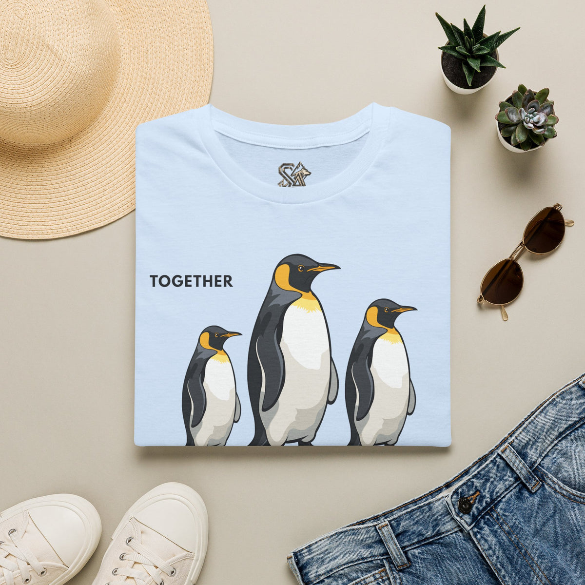 TOGETHER Penguin T-Shirt Premium Design Unisex