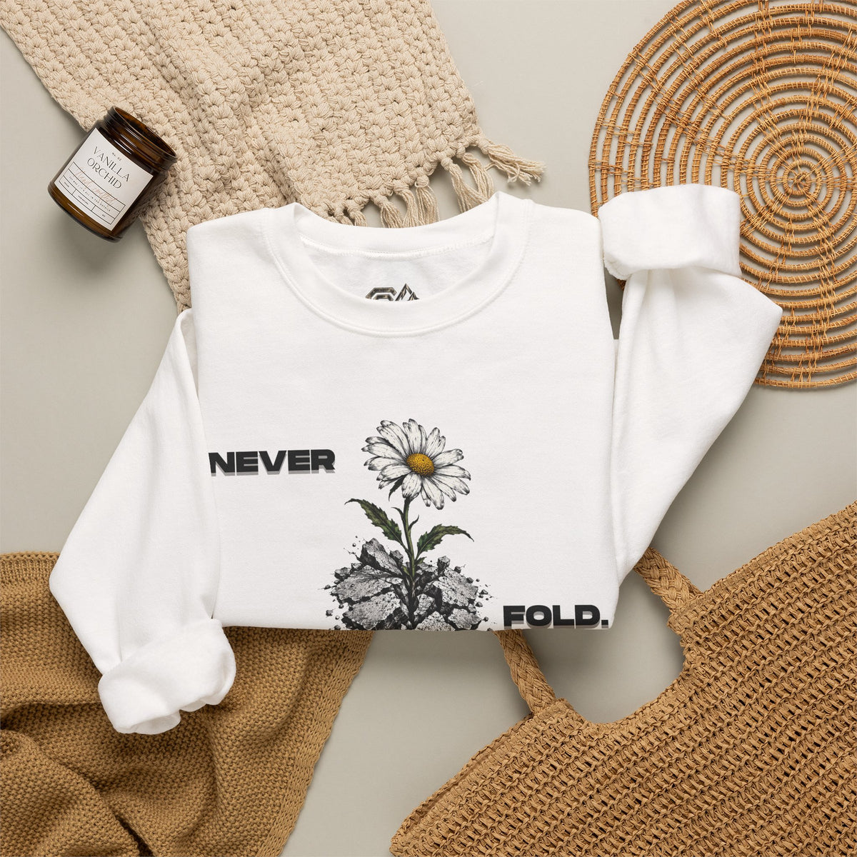 NEVER FOLD Sweatshirt Premium Design SKIALFA Unisex