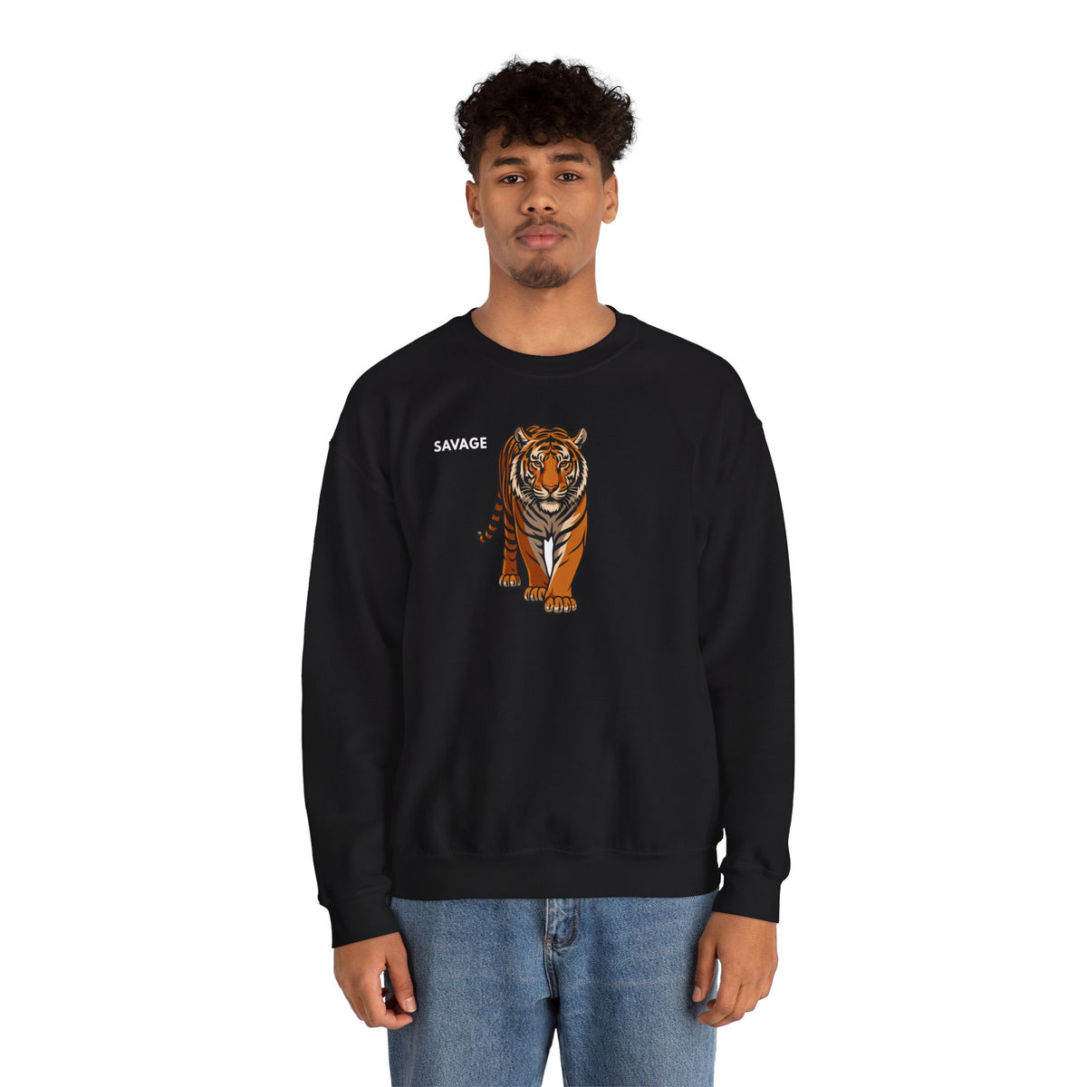 SAVAGE Tiger Sweatshirt Premium Design SKIALFA Unisex