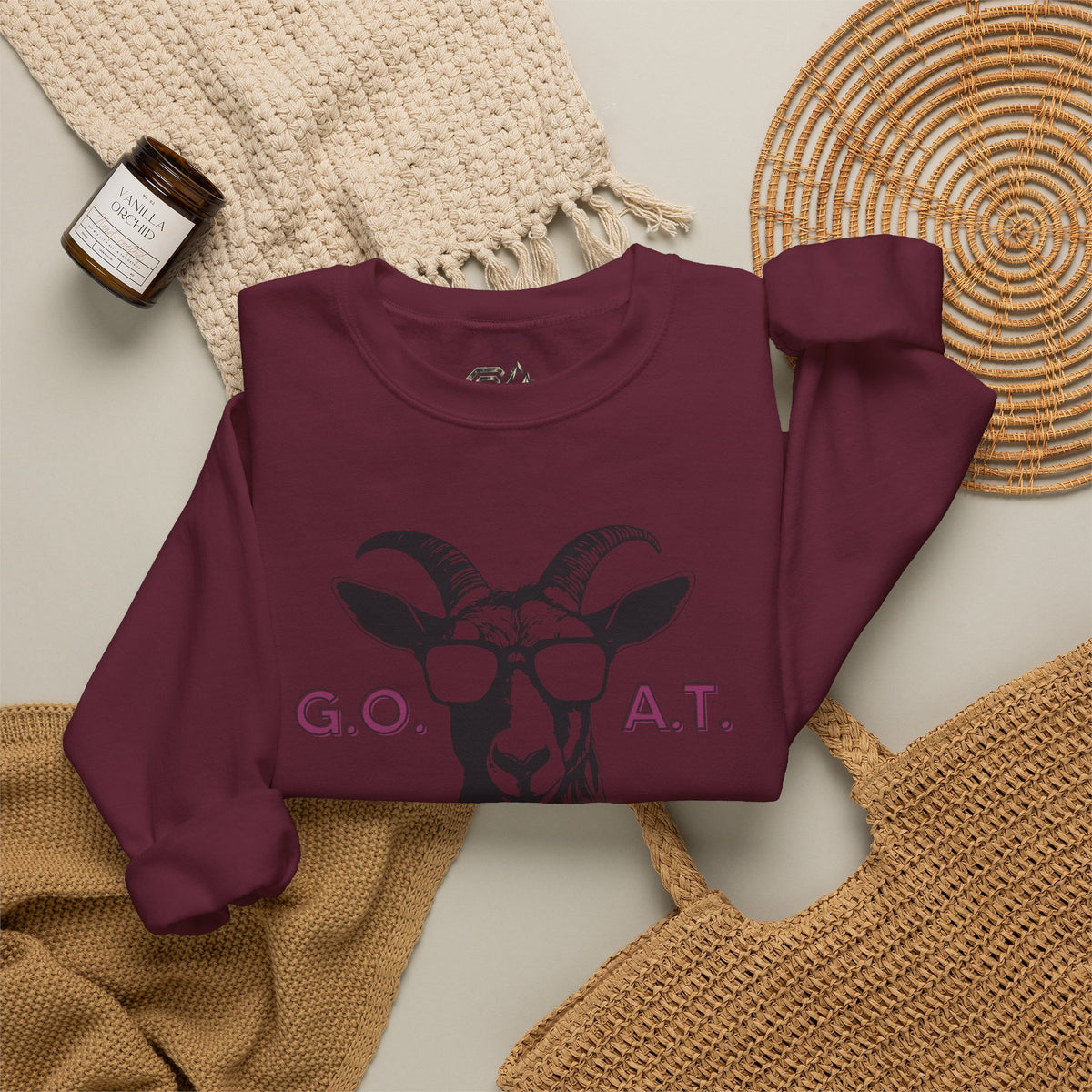 G.O.A.T. Goat Sweatshirt Premium Design SKIALFA Unisex