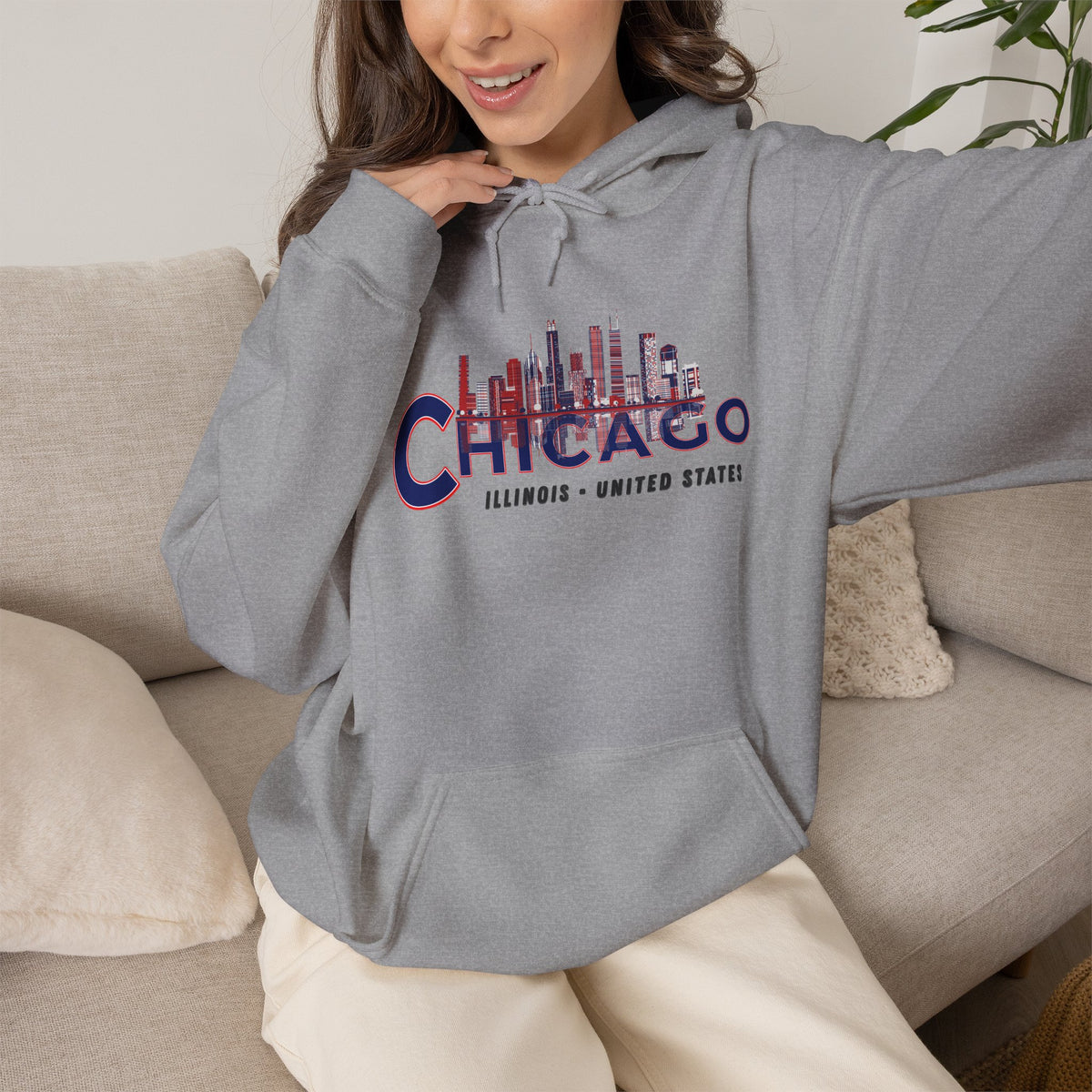 CHICAGO Hoodie Premium Design SKIALFA Unisex