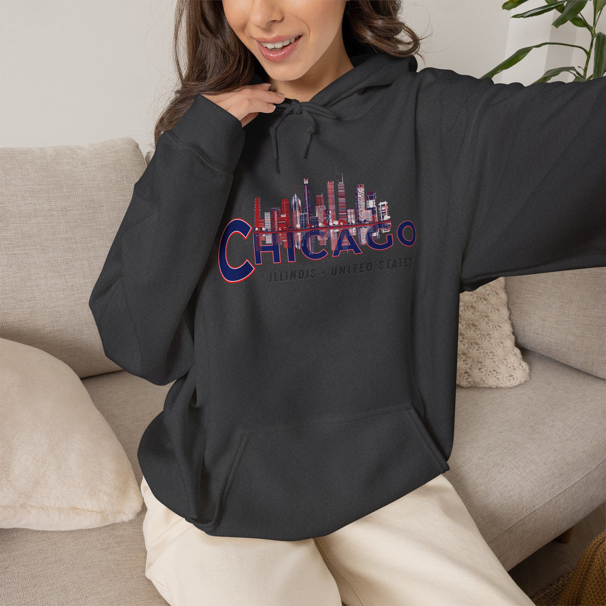 CHICAGO Hoodie Premium Design SKIALFA Unisex
