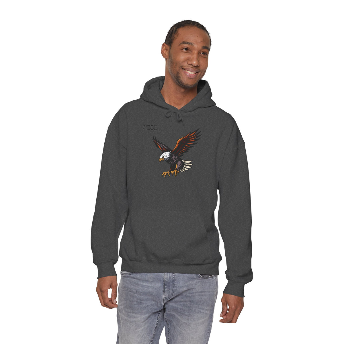 RISE Eagle Hoodie Premium Design SKIALFA Unisex