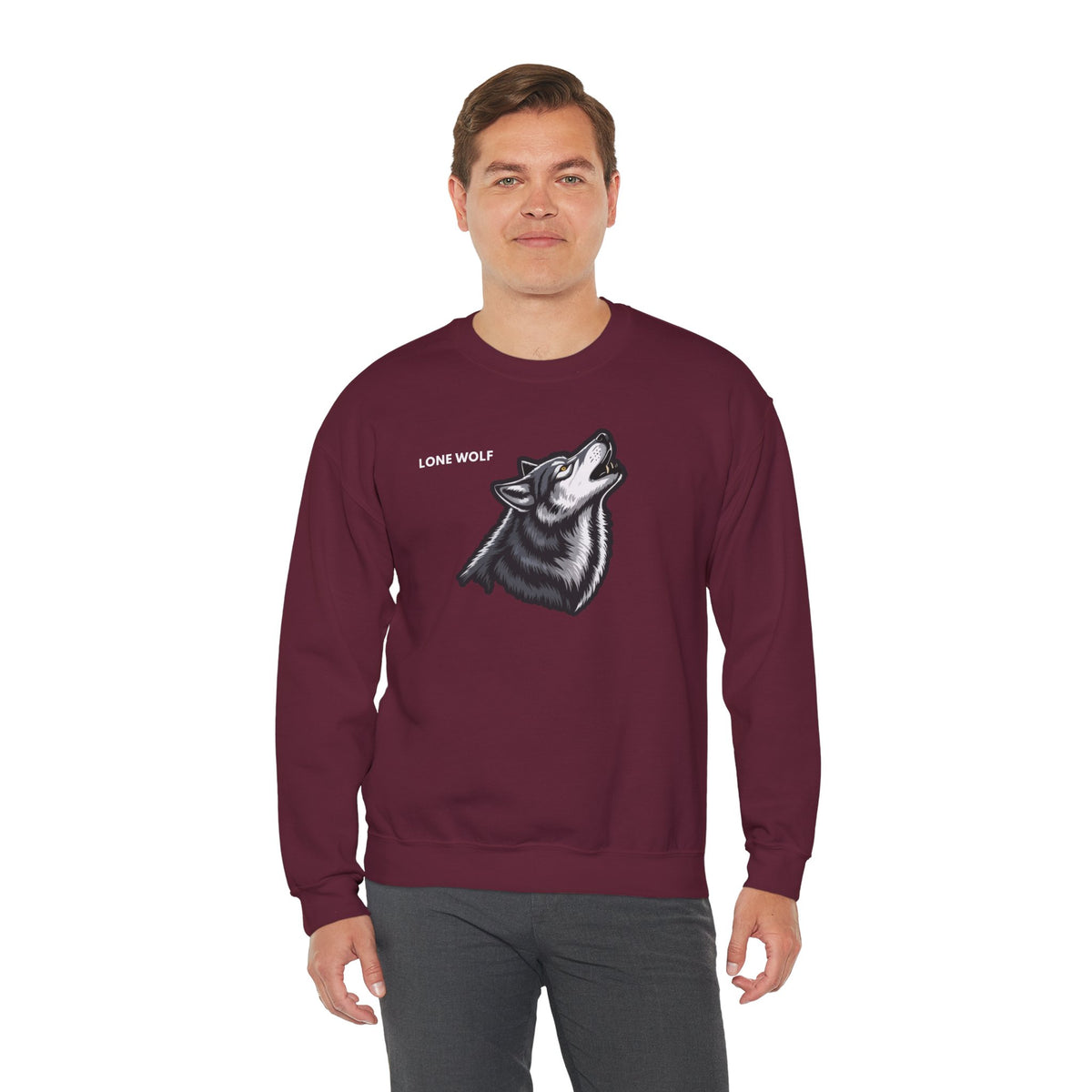 LONE WOLF Sweatshirt Premium Design SKIALFA Unisex